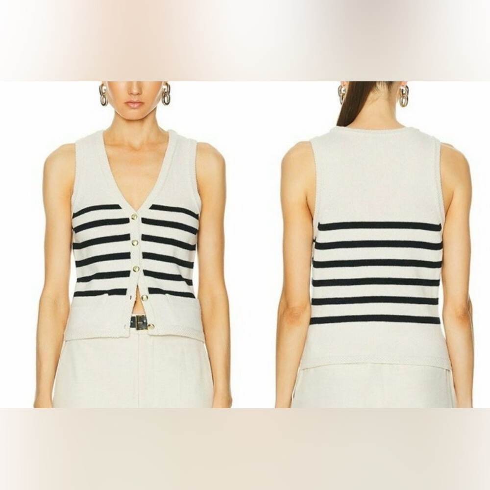 L'Academie by Marianna Calanth Striped Vest size M